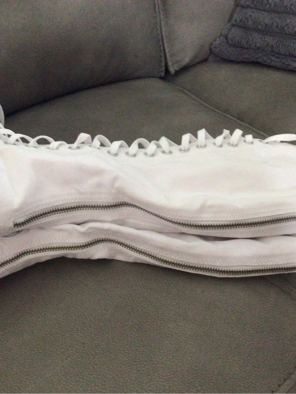 Converse White Knee-High Lace-Up All Star Boots